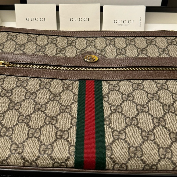 Gucci Ophidia GG Supreme Canvas Zip Pouch - Picture 2 of 8